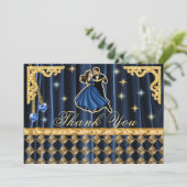 Gold 60th Birthday Thank You with Dancers サンキューカード (スタンド正面)