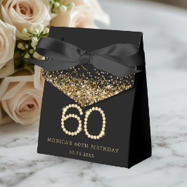 Gold 60th Diamonds Birthday Party フェイバーボックス