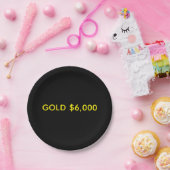 Gold $6,000 Market Celebration ペーパープレート (パーティー)