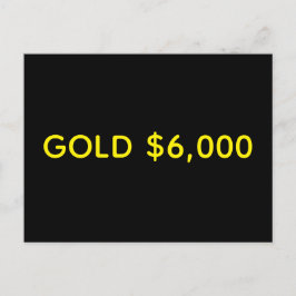 Gold $6,000 Market Celebration ポストカード