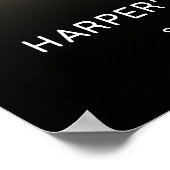 Gold 80th Birthday Party Welcome Sign ポスター (角)