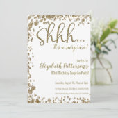 Gold 83rd Surprise Birthday Party Invitation 招待状 (スタンド正面)