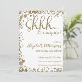 Gold 85th Surprise Birthday Party Invitation 招待状 (スタンド正面)
