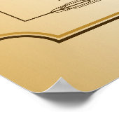 Gold 90th Birthday Celebration World Best Fabulous ポスター (角)