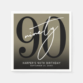 Gold 90th Birthday Party スタンダードカクテルナプキン