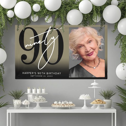 Gold 90th Birthday Party 横断幕