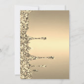 Gold 90th Ninety Drip Elegant Birthday  招待状 (裏面)