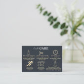Gold Accent Black Marble Candle Card 名刺 (スタンド正面)