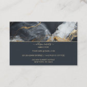 Gold Accent Black Marble Candle Card 名刺 (裏面)