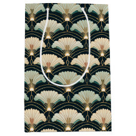 Gold Accented Patterned Japanese-inspired Set of ミディアムペーパーバッグ