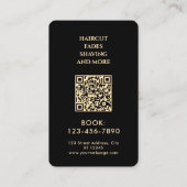 Gold ace of spades barber shop 名刺 (裏面)