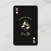 Gold ace of spades barber shop 名刺 (正面)