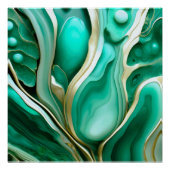 Gold Adern: Digitale Hommage an grüne Mineralien ポスター (正面)