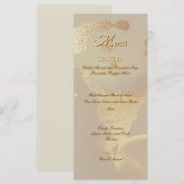Gold Alcohol Ink Elegant Flat Menu メニュー (正面/裏面)