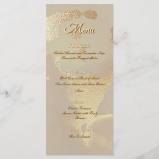 Gold Alcohol Ink Elegant Flat Menu メニュー