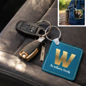 Gold Alfabet Letter Button sleutelhanger キーホルダー