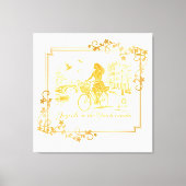 Gold Amsterdam Arched Bridges Charm キャンバスプリント (正面)