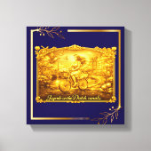 Gold Amsterdam Arched Bridges Charm キャンバスプリント (正面)
