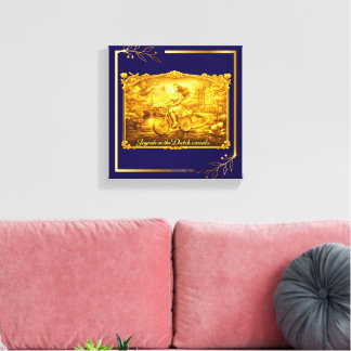 Gold Amsterdam Arched Bridges Charm キャンバスプリント