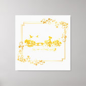 Gold Amsterdam Arched Bridges Charm キャンバスプリント (正面)
