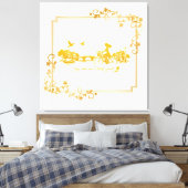 Gold Amsterdam Arched Bridges Charm キャンバスプリント (インサイチュ (寝室))