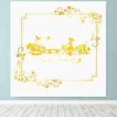 Gold Amsterdam Arched Bridges Charm キャンバスプリント (インサイチュ (ウッドフロア))