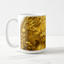 Gold Amsterdam Arched Bridges Charm コーヒーマグカップ
