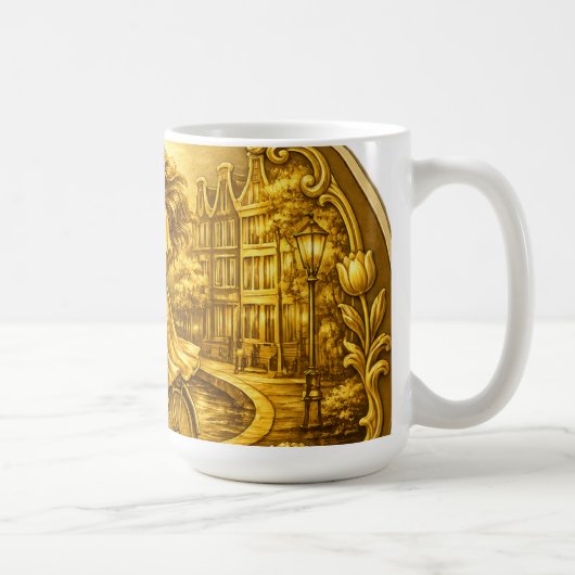 Gold Amsterdam Arched Bridges Charm コーヒーマグカップ (右)