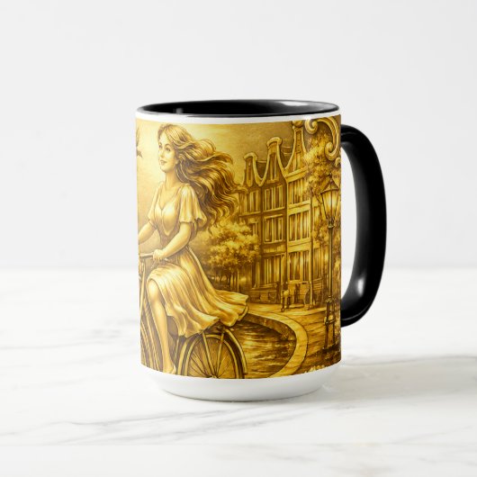 Gold Amsterdam Arched Bridges Charm マグカップ (正面右)