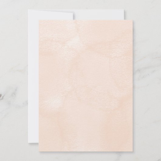 Gold and beige floral wedding invitation   招待状 (裏面)