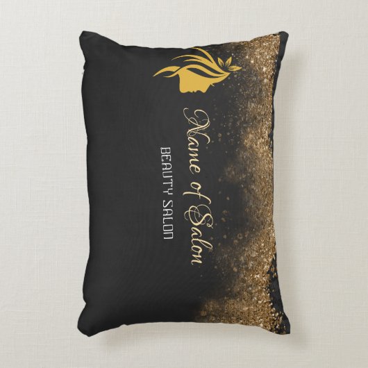 Gold and black アクセントクッション (正面(垂直))