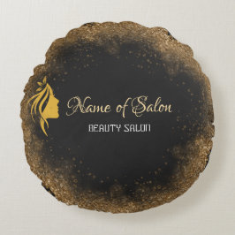 Gold and black   ラウンドクッション