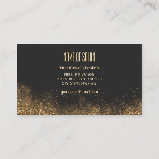 Gold and black 名刺 (裏面)