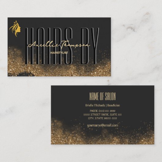 Gold and black 名刺 (正面/裏面)