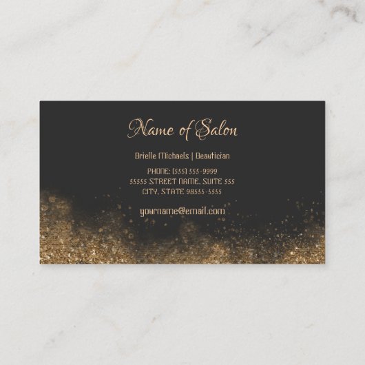 Gold and black 名刺 (裏面)