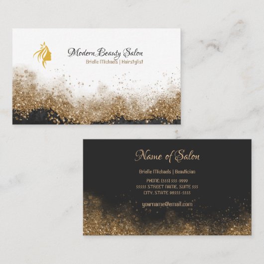 Gold and black 名刺 (正面/裏面)