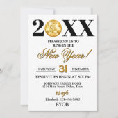 Gold and Black 2026 New Years Eve Party Invitation 招待状 (正面)