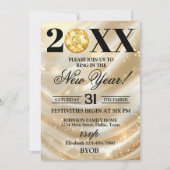 Gold and Black 2026 New Years Eve Party Invitation 招待状 (正面)