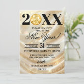 Gold and Black 2026 New Years Eve Party Invitation 招待状 (スタンド正面)