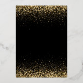 Gold and Black Christmas Holiday Party  Foil  箔招待状 (裏面)
