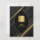 Gold and Black Corporate Grand opening Invitation 招待状 (裏面)