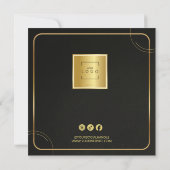 Gold and Black Corporate Grand opening Invitation 招待状 (裏面)