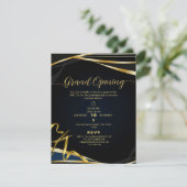 Gold and Black Corporate Grand opening Invitation 招待状 (スタンド正面)