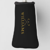 Gold And Black Custom Name Golf Clubs ゴルフヘッドカバー (回転90)