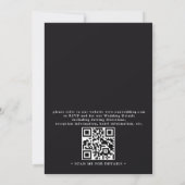 Gold and Black Elegant Budget QR Code Wedding 招待状 (裏面)