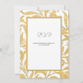 Gold and Black Elegant Wedding 招待状 (裏面)