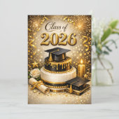 Gold and Black Graduation Cake シーズンカード (スタンド正面)
