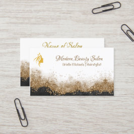  Gold and black Hairstylist  Salon 名刺