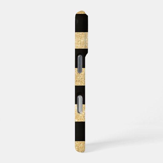 Gold and Black IPhone 16 Pro Case iPhoneケース (右側面)