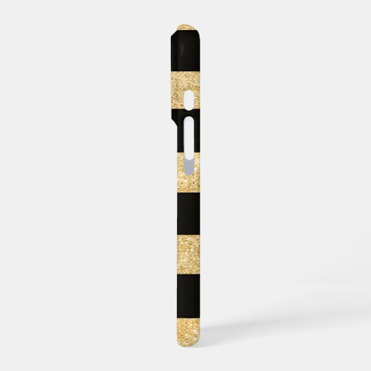 Gold and Black IPhone 16 Pro Case iPhoneケース (左側面)